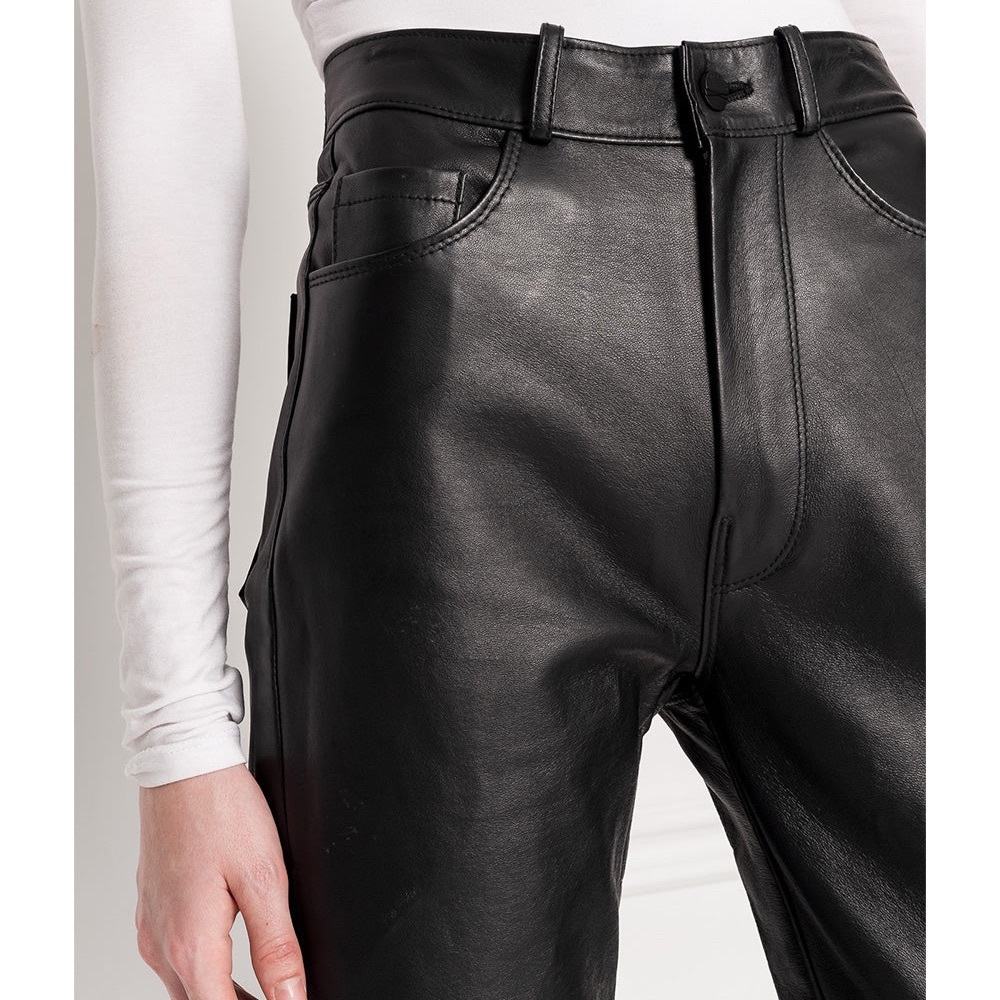LAMARQUE ADELINE LEATHER JEANS - Picture 4 of 11